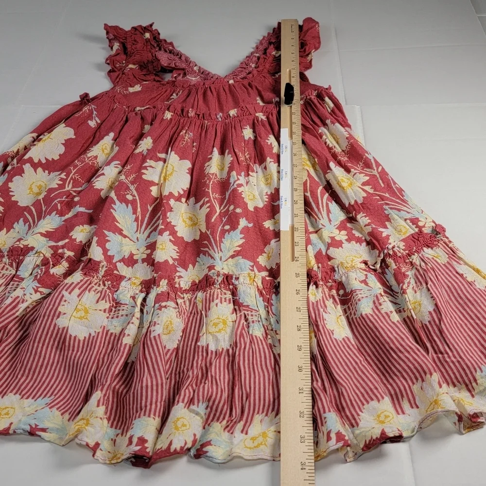 Free People Pink Floral Ruffle Sundress - Picture 8 of 11